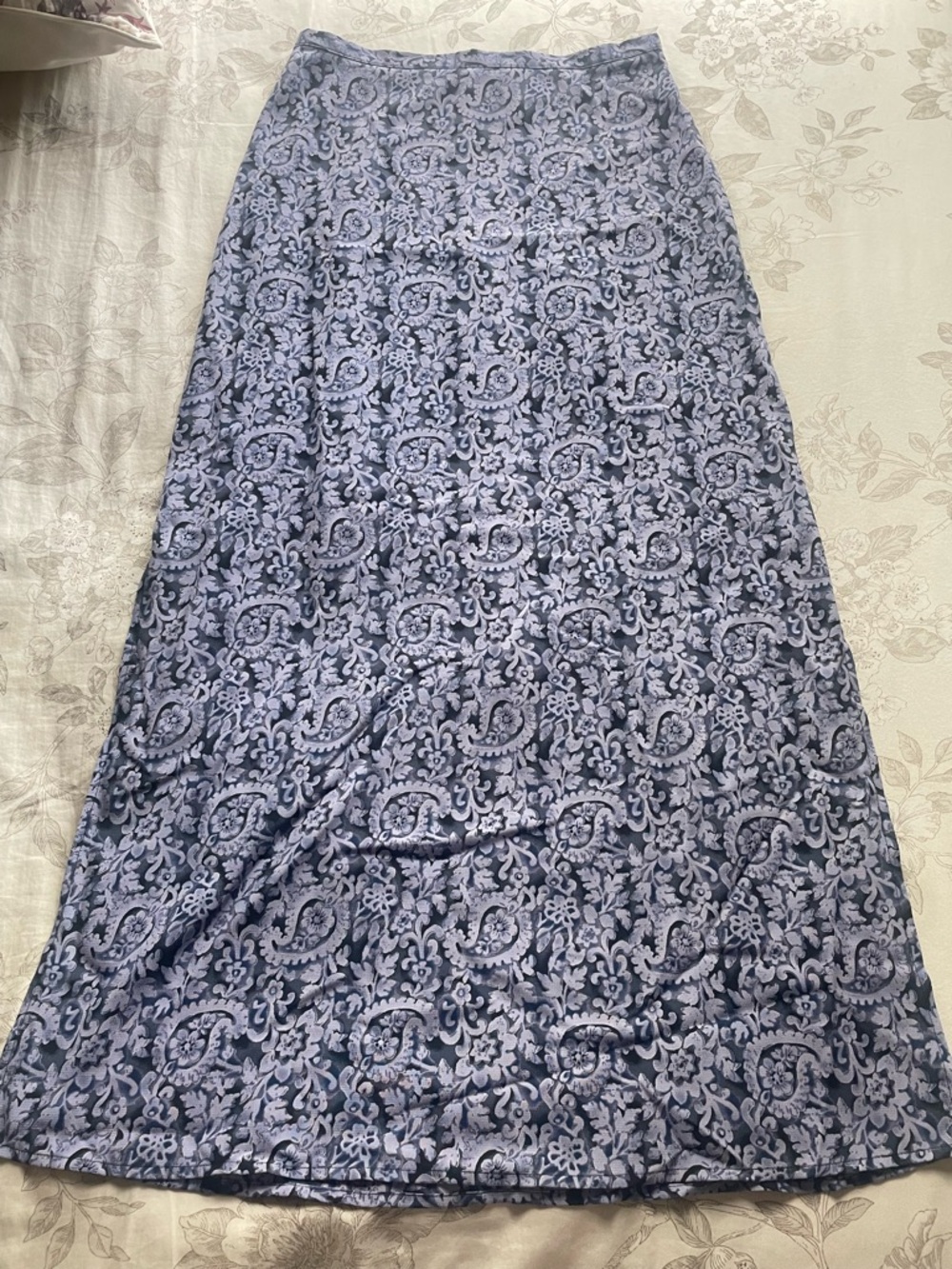 Vintage Purple Paisley Maxi Skirt 6 Whimsigoth Fairy Grunge Dark Romantic 90s